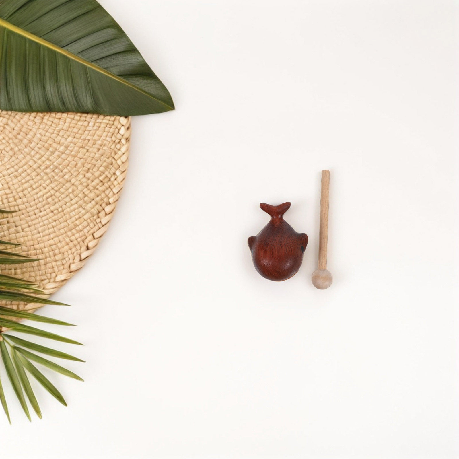 Musical Instrument Mallet - Wooden Temple Block Mallet Whale Design