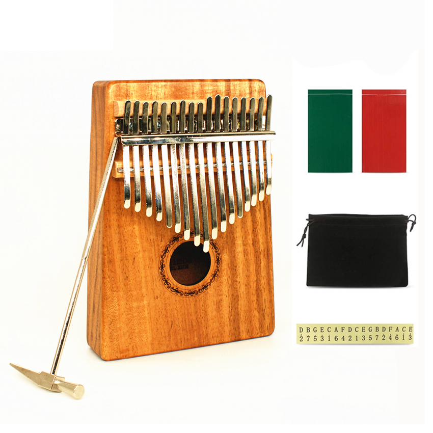 Musical Instrument Marimba - JDR 17 Key Finger Kalimba Mahogany