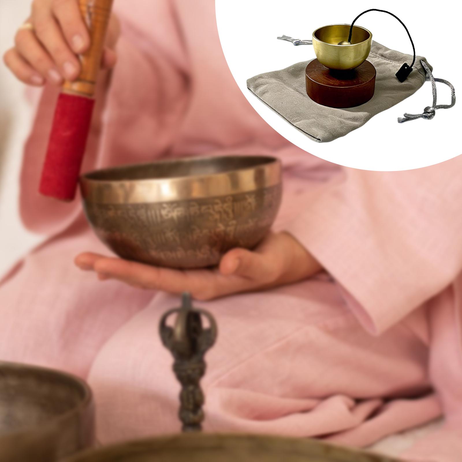 Tibetan Singing Bowl - Portable Mini Set,Compact,Lightweight,Meditation Sound Bowl Tibetan