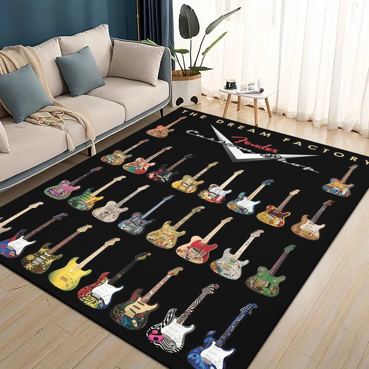 Musical Instruments Online - 3D Retro Fender logo Guitar Instruments