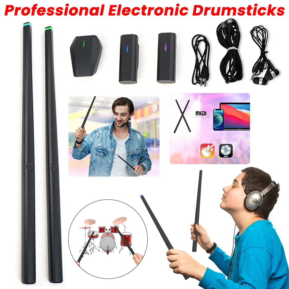 Musical Instrument Virtual - Professional Electronic Drumsticks Portable Air Drum