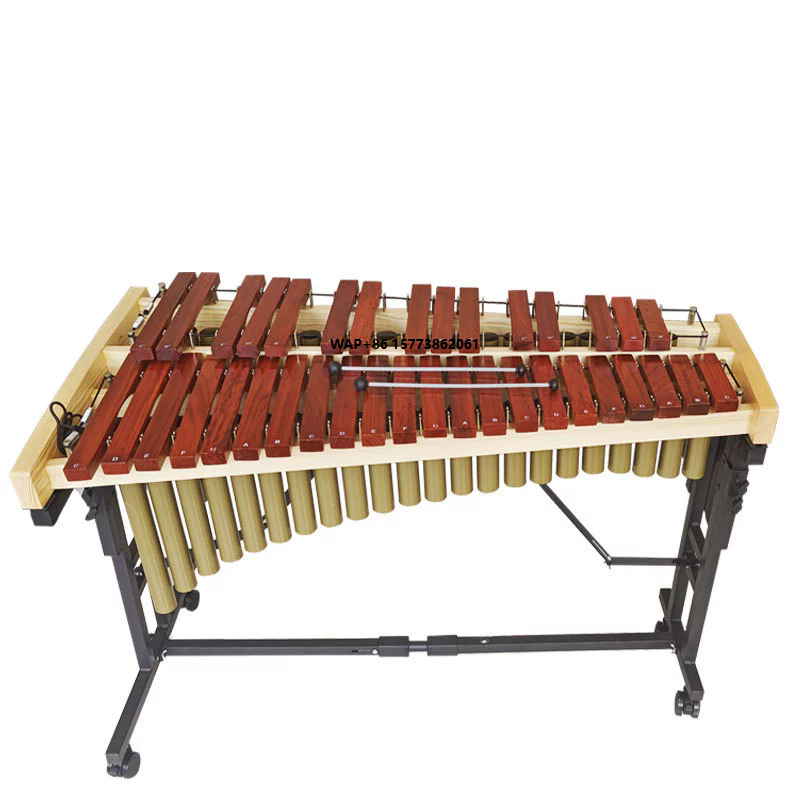 Musical Instrument Marimba - 37 Tones Metal Xylophone with Shelf