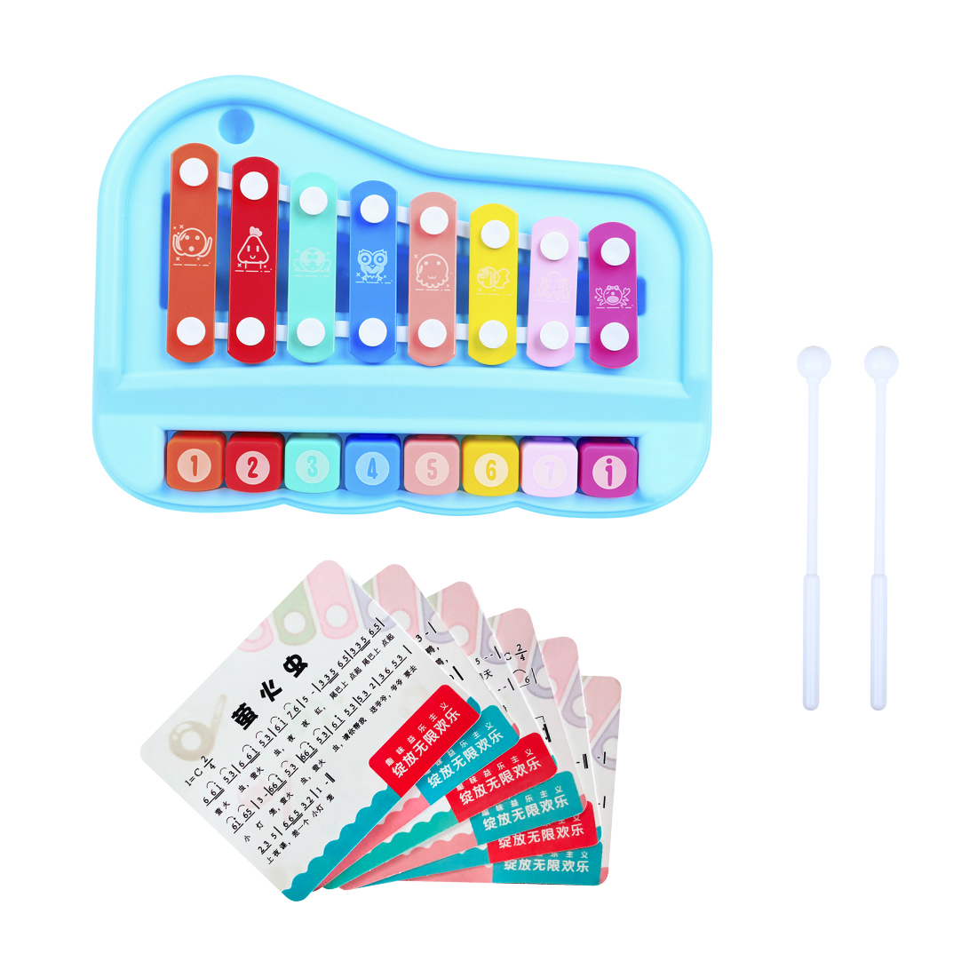 SY-73 Kids Xylophone 8 Note Gl - Musical Instrument Mallet 评论和价格