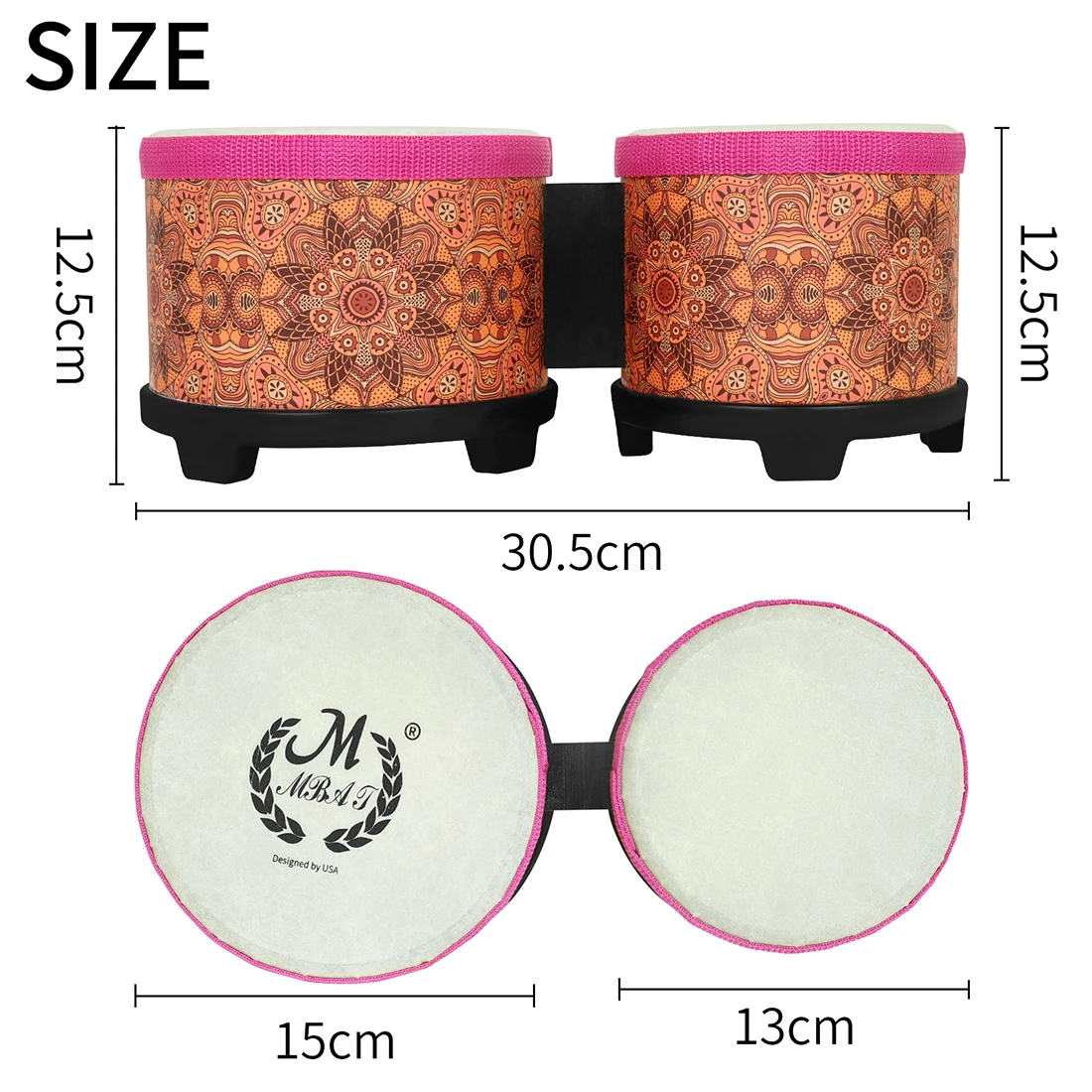 Portable 5+6 Inch Bongos Drum  - Bongo Drum Set 评论和价格