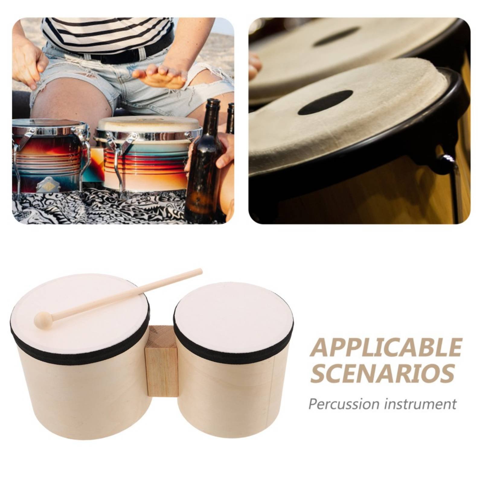Bongo Drum Set Easy to Learn R - Bongo Drum Set 评论和价格