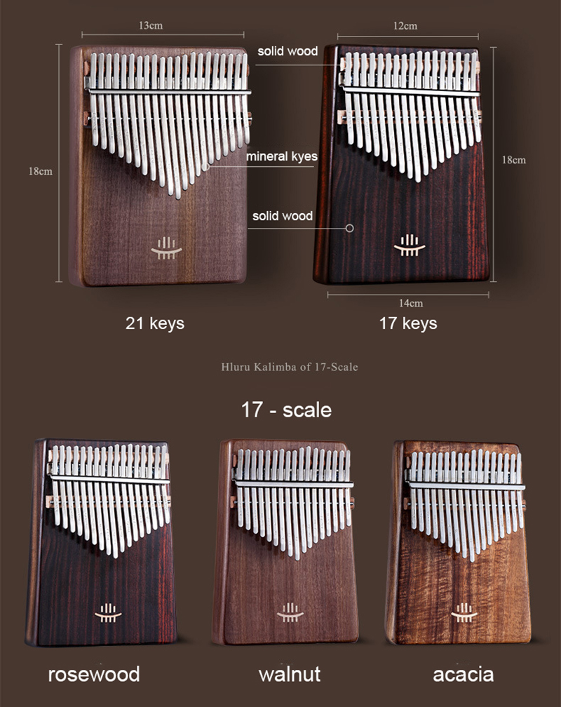 Hluru Kalimba 17 Keys with Hol - Musical Instrument Kalimba 评论和价格