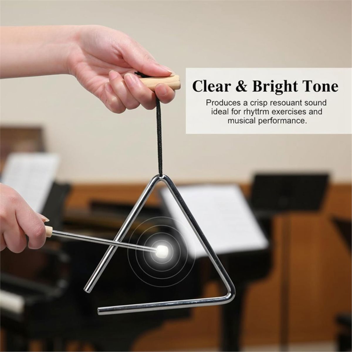 B72ABG 2PCS 6 Inch Triangle Mu - Triangle Beater Music 评论和价格