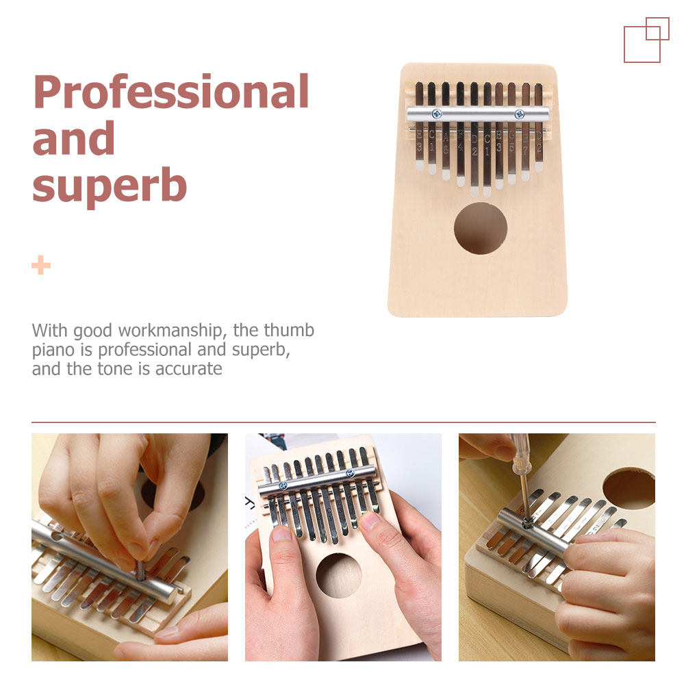 1Set Thumb Piano 10-Tone Porta - Musical Instrument Kalimba 评论和价格