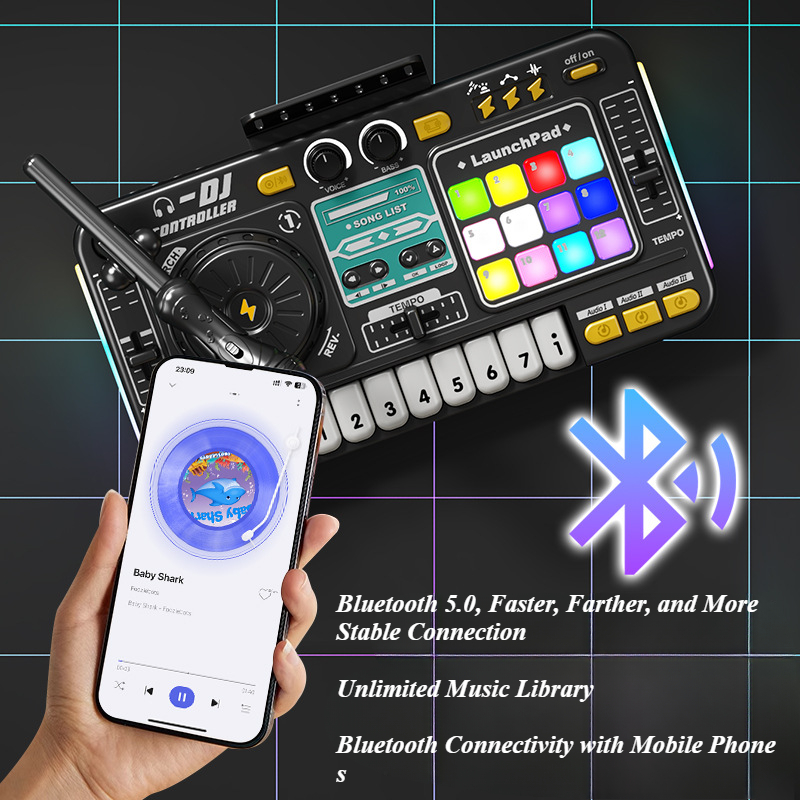 Kid DJ Mixer with Microphone E - Musical Instruments Names 评论和价格