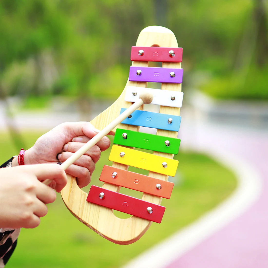 8-Tone Rainbow Xylophone, Meta - Musical Instrument Mallet 评论和价格