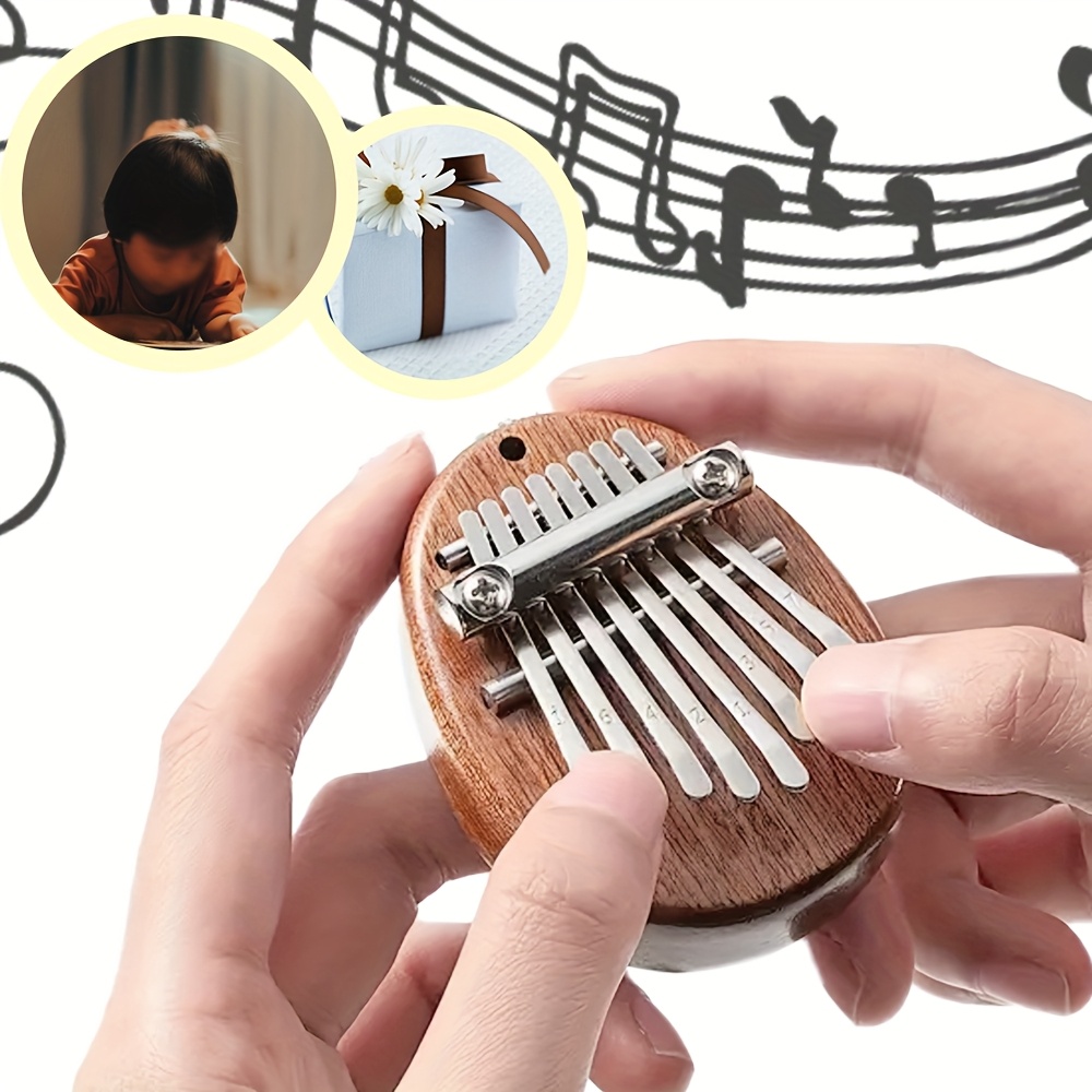 8 Key Mini Wooden Kalimba Pian - Musical Instrument Kalimba 评论和价格