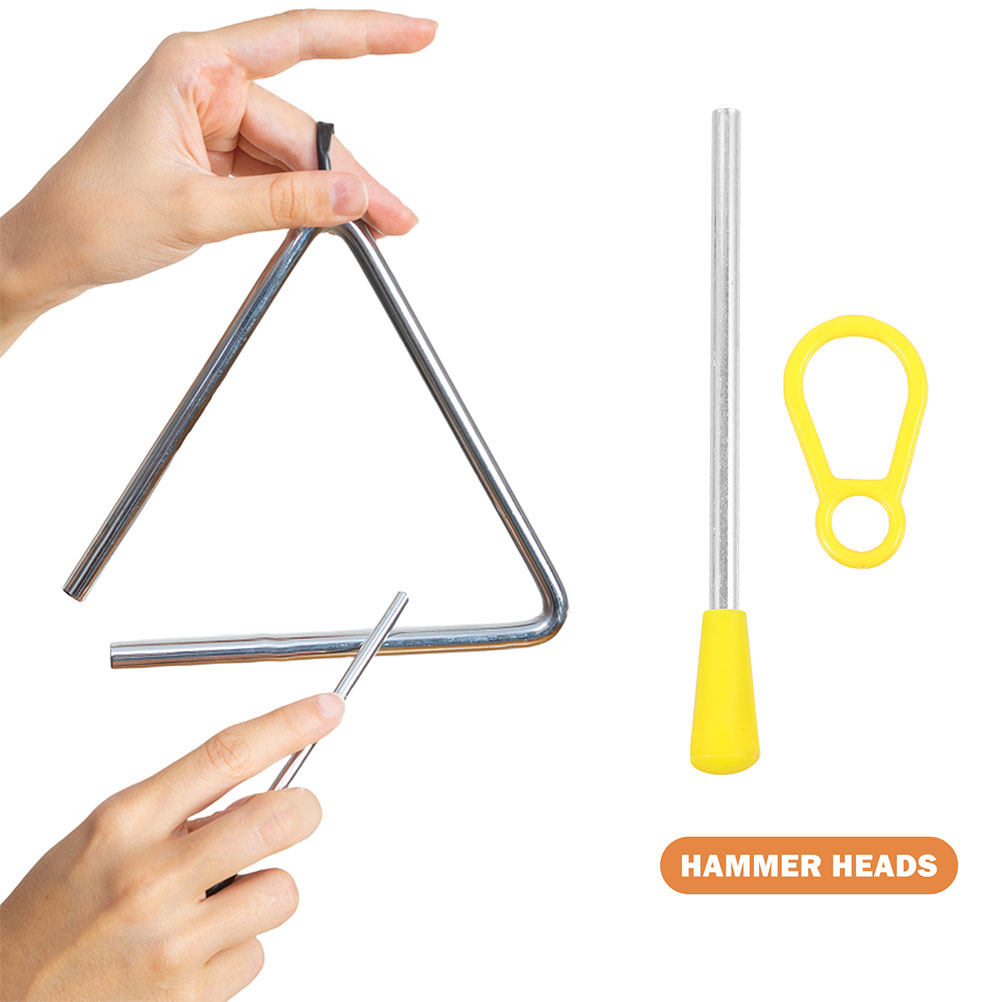 2Pcs Triangle Iron Percussion  - Musical Instrument Mallet 评论和价格