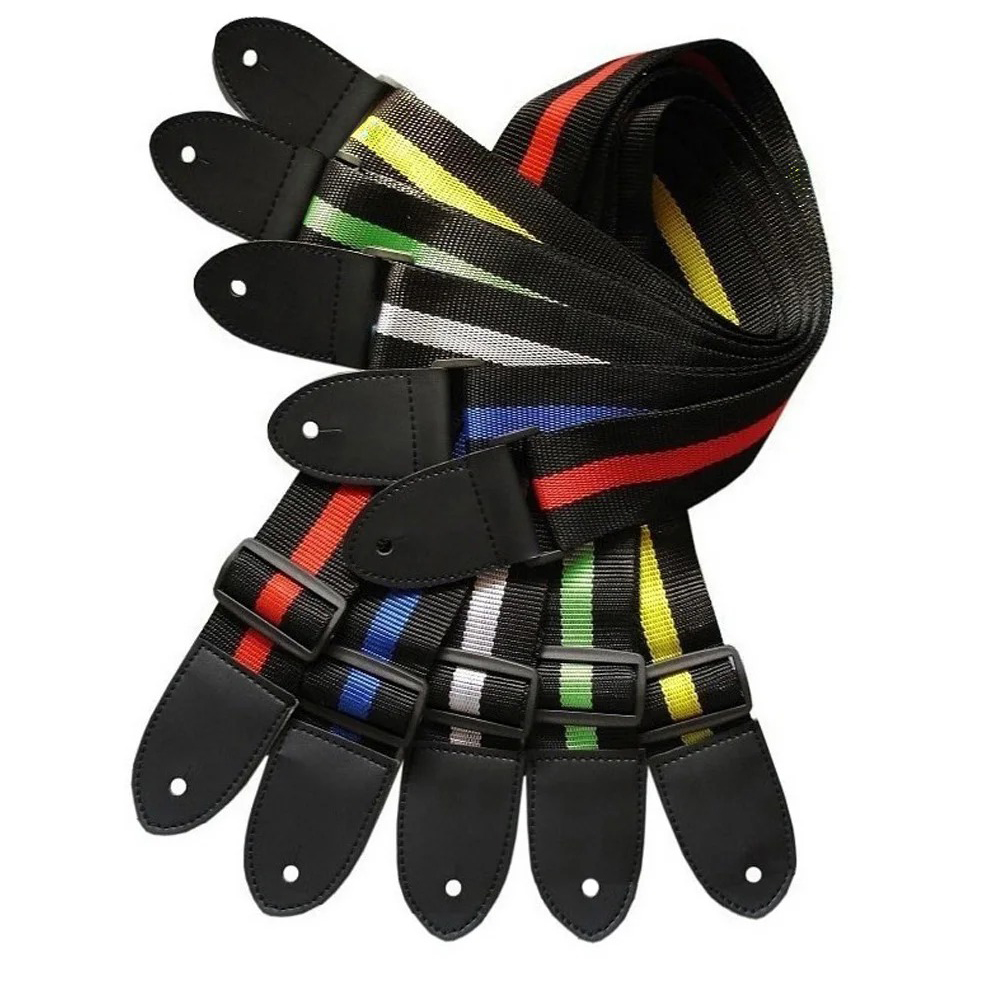Guitar Strap Colourful Stripe  - Acoustic Guitar Dreadnought 评论和价格