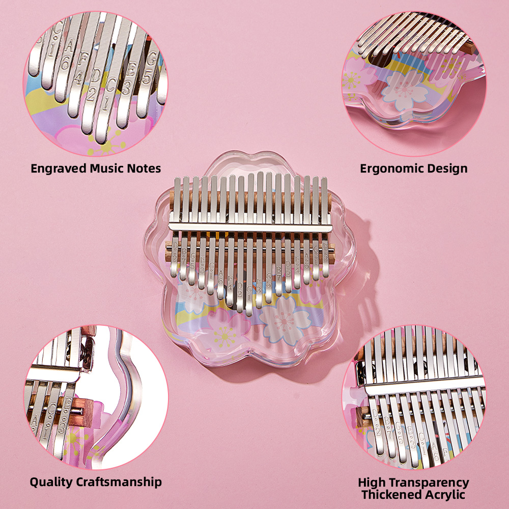 Mini Thumb Piano 17 Keys Porta - Musical Instrument Kalimba 评论和价格