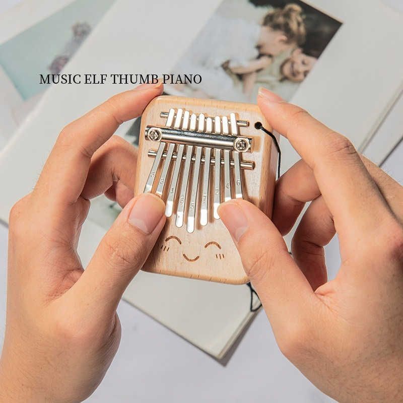 Solid Wood 9-tone Mini Thumb P - Musical Instrument Kalimba 评论和价格