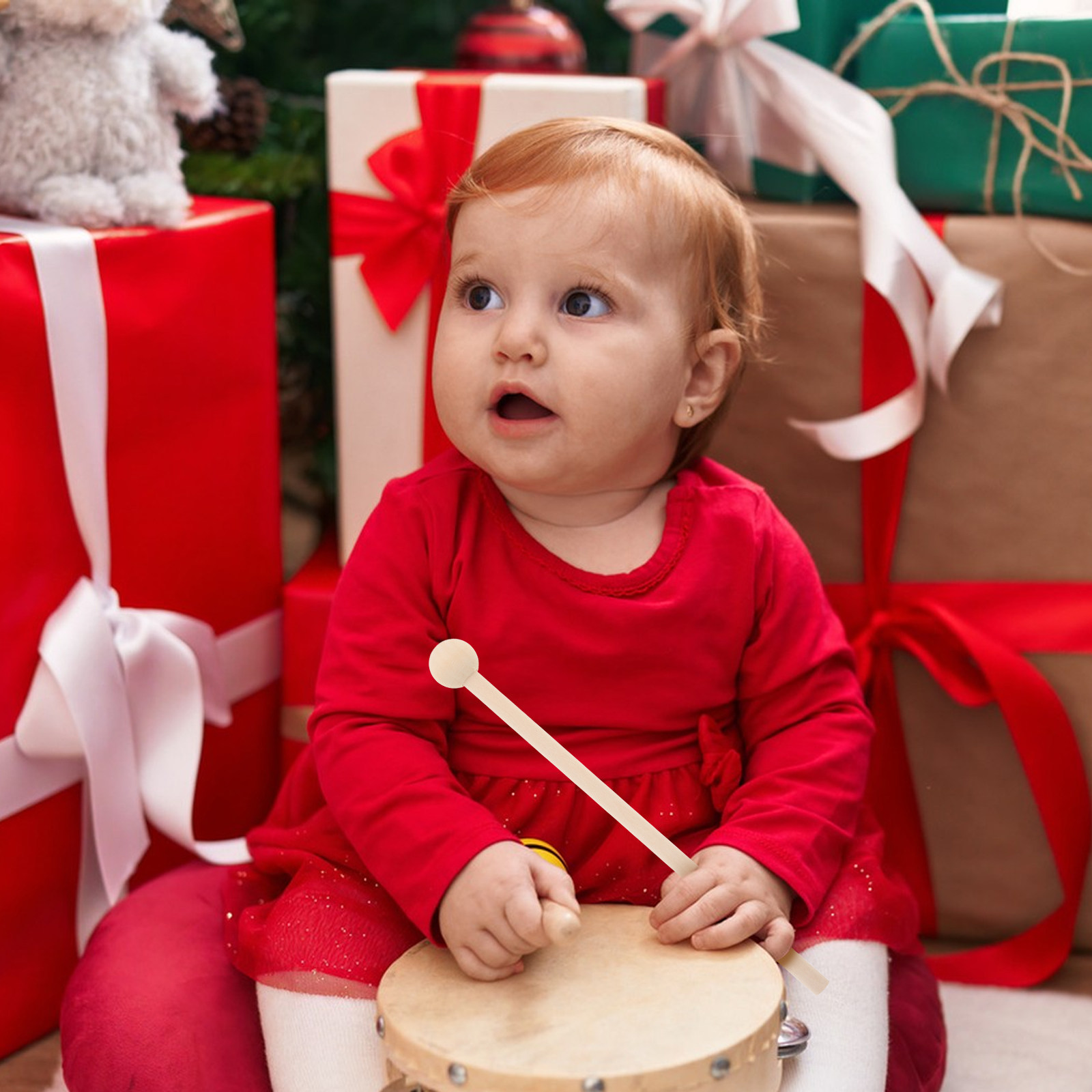 10Pcs Child-Sized Wooden Malle - Musical Instrument Mallet 评论和价格