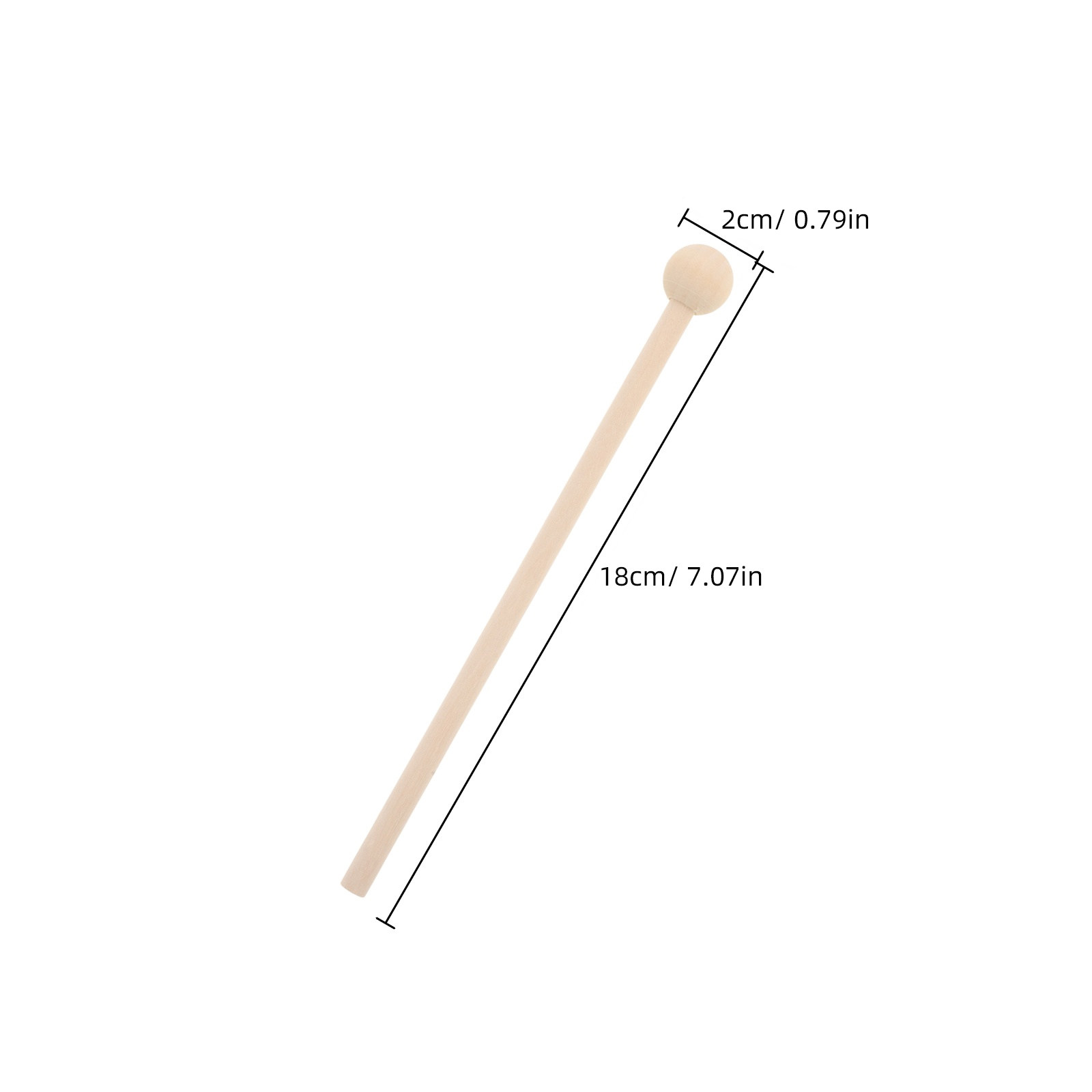 10Pcs Child-Sized Wooden Malle - Musical Instrument Mallet 评论和价格