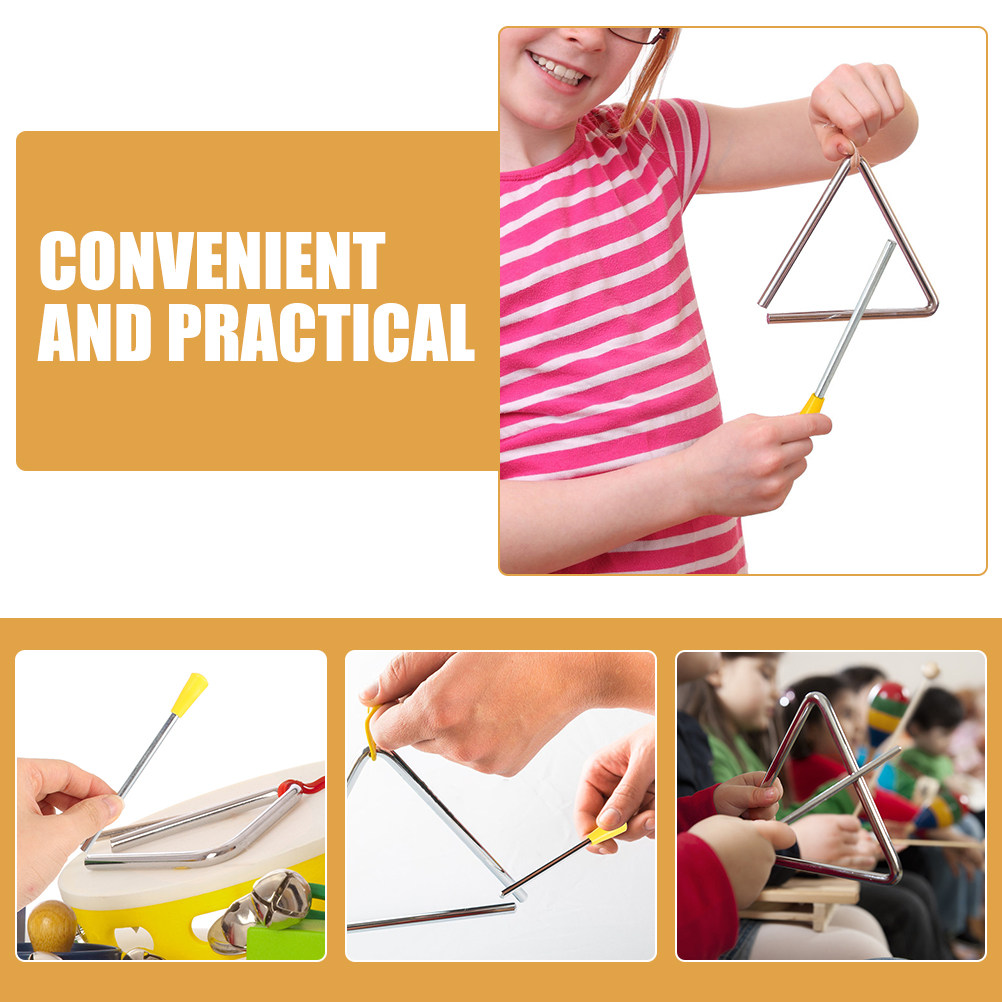 8Pcs Triangle Iron Mallet Stic - Musical Instrument Mallet 评论和价格