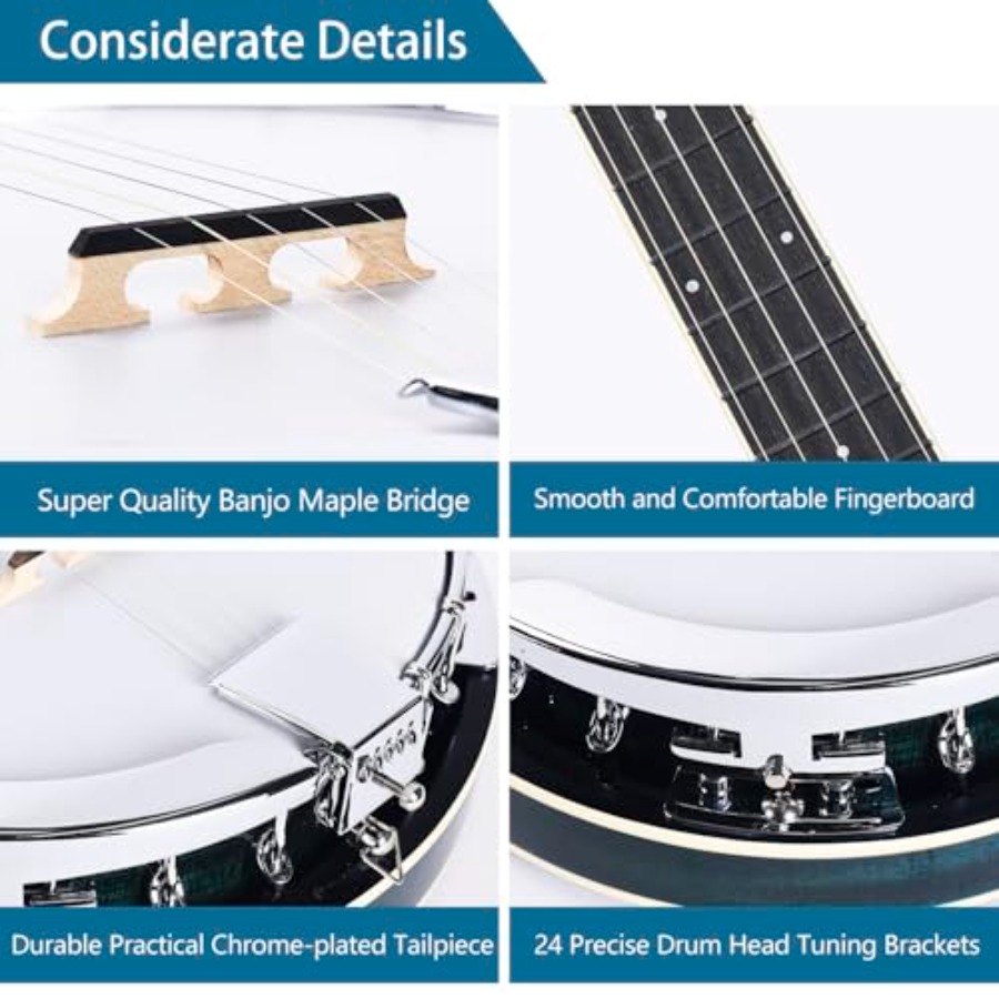 Banjo 5 String Full Size Banjo - Banjo 5 String Open 评论和价格