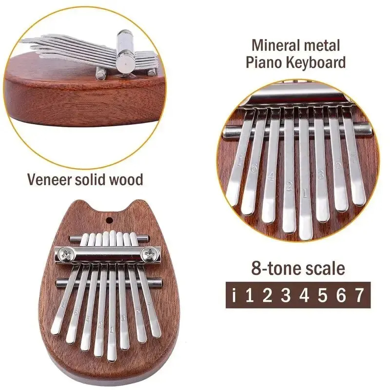 8 Key Mini Wood Kalimba High Q - Musical Instrument Marimba 评论和价格