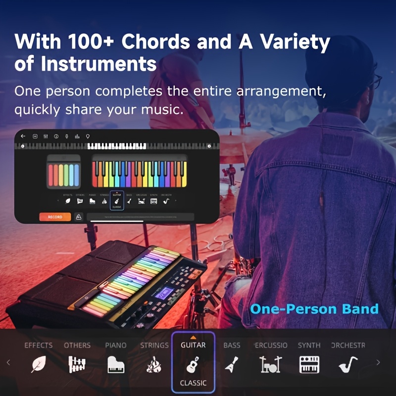 Stylish LED-Backlit PopuPiano  - Musical Instruments Names 评论和价格